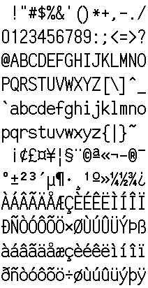 13x34amc glyphs